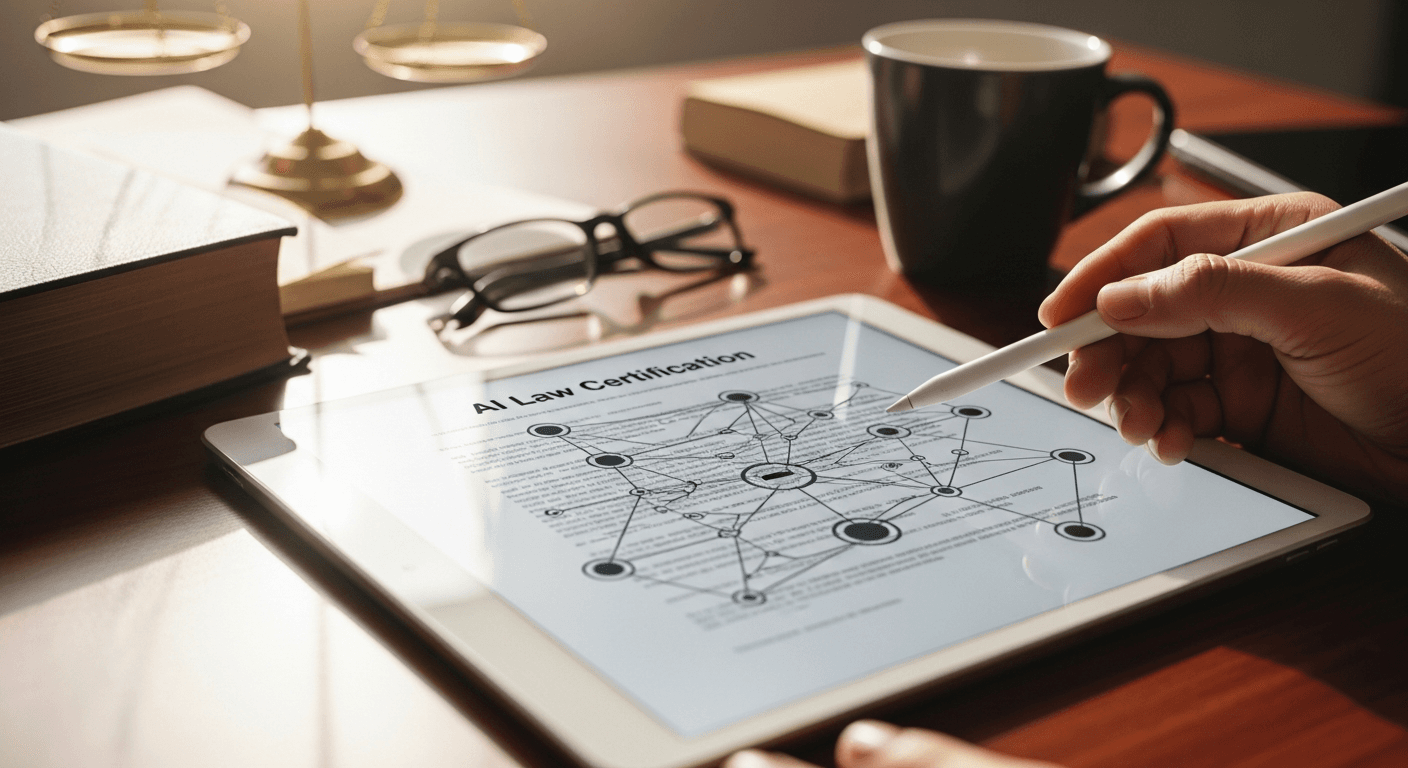 Artificial intelligence law certification program materials and credentials