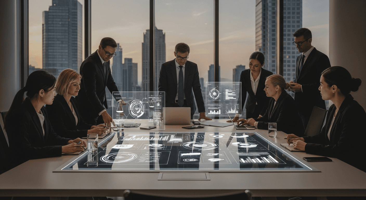AI-powered lawyer working with digital documents and legal research tools