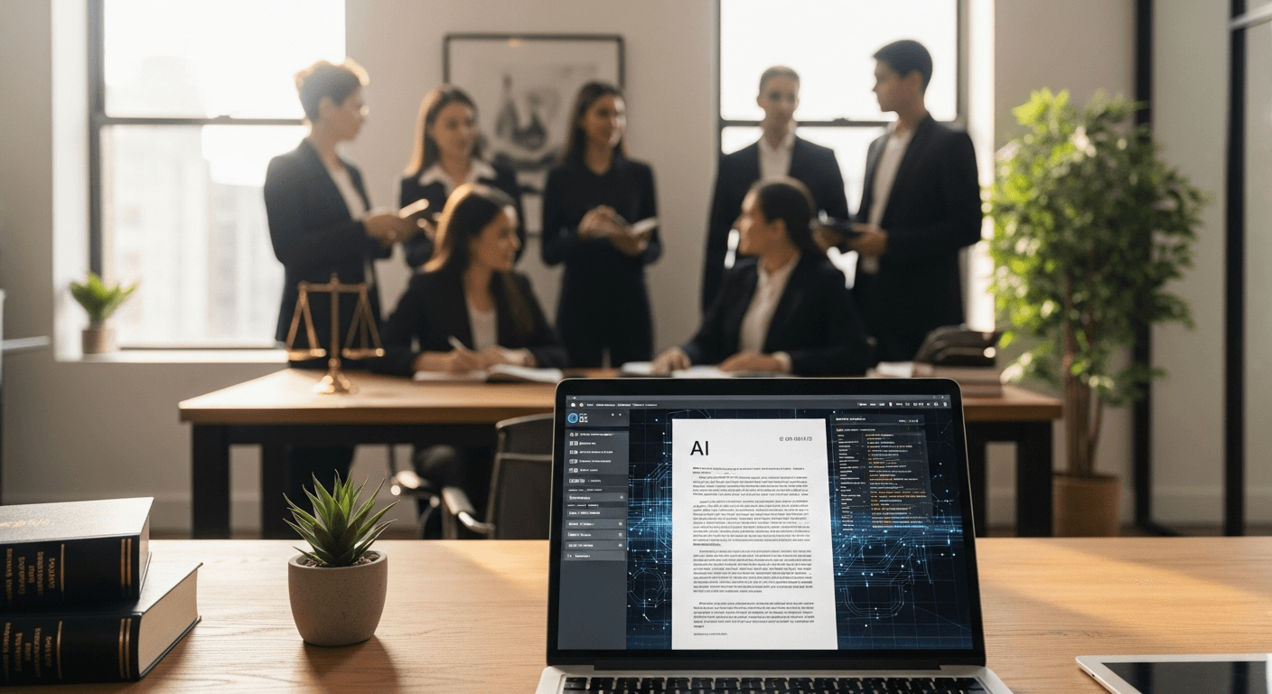 AI legal drafting software interface showing document automation tools