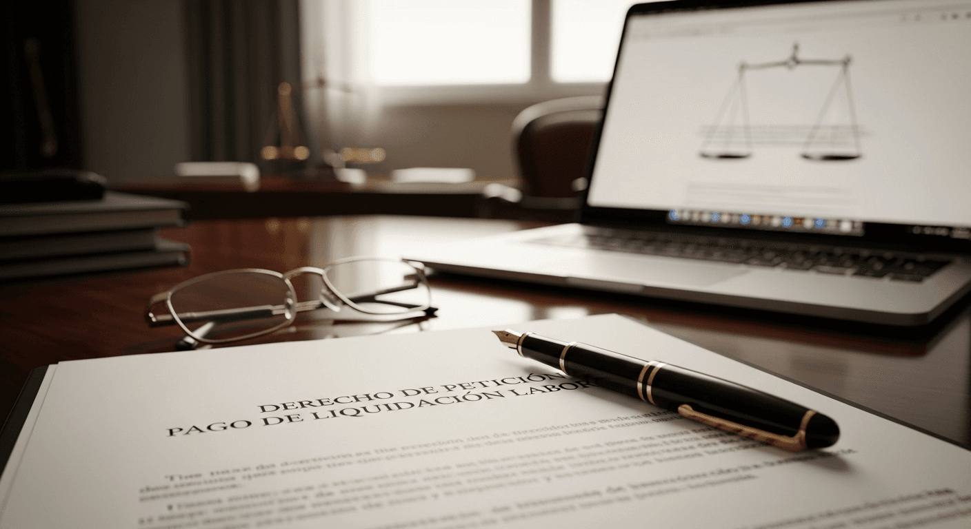 Formato de derecho de petición para liquidación laboral con todos los elementos legales