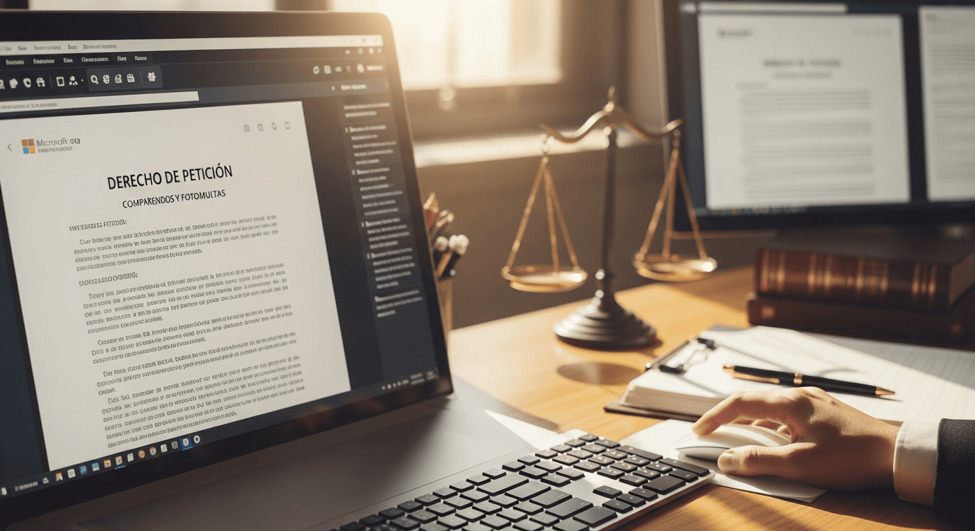 Ejemplo de formato de derecho de petición para tránsito completamente diligenciado