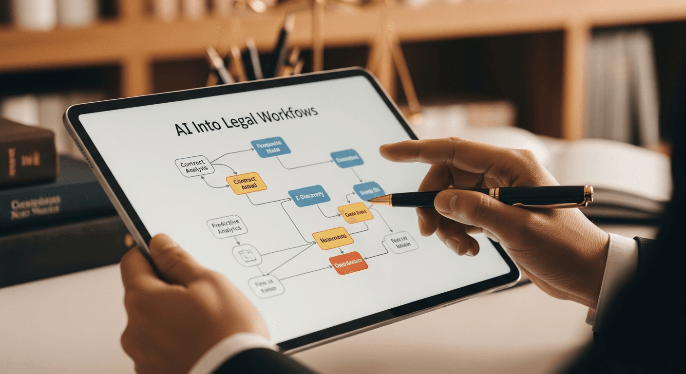 Dashboard showing legal AI adoption rates across different practice areas