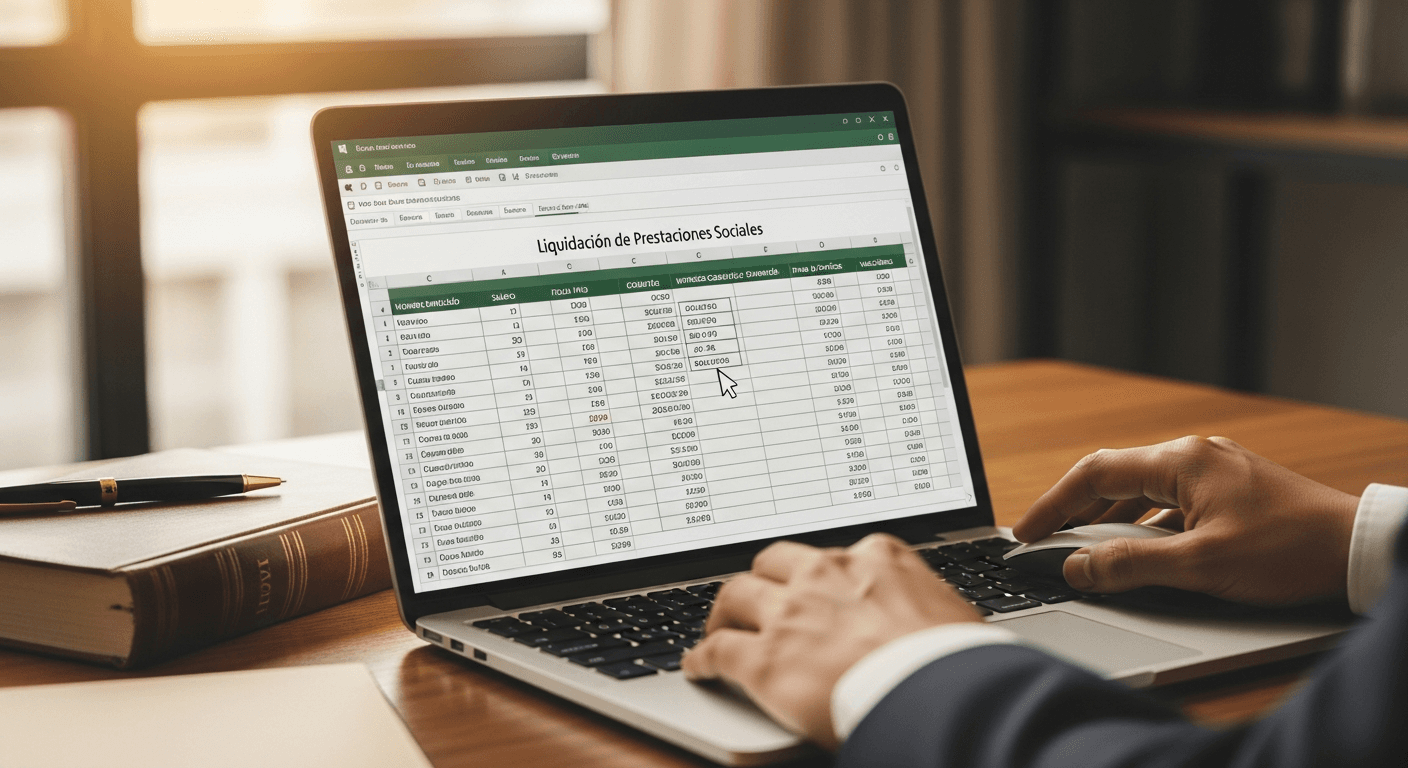 Cálculo automático prestaciones sociales Excel fórmulas