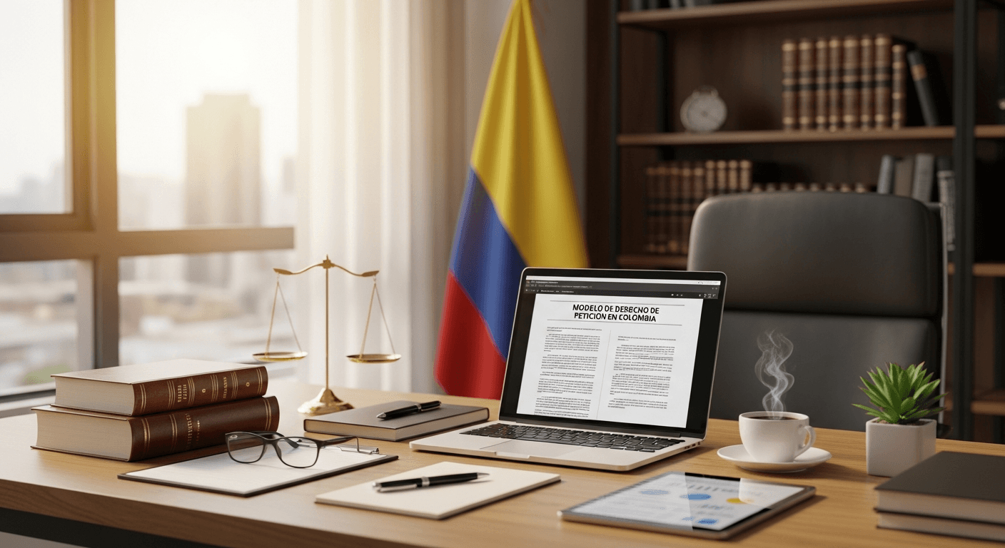 Modelo de derecho de petición Colombia con requisitos legales actualizados 2026