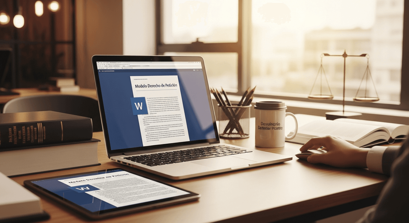 Modelo de derecho de petición en formato Word para descarga gratuita