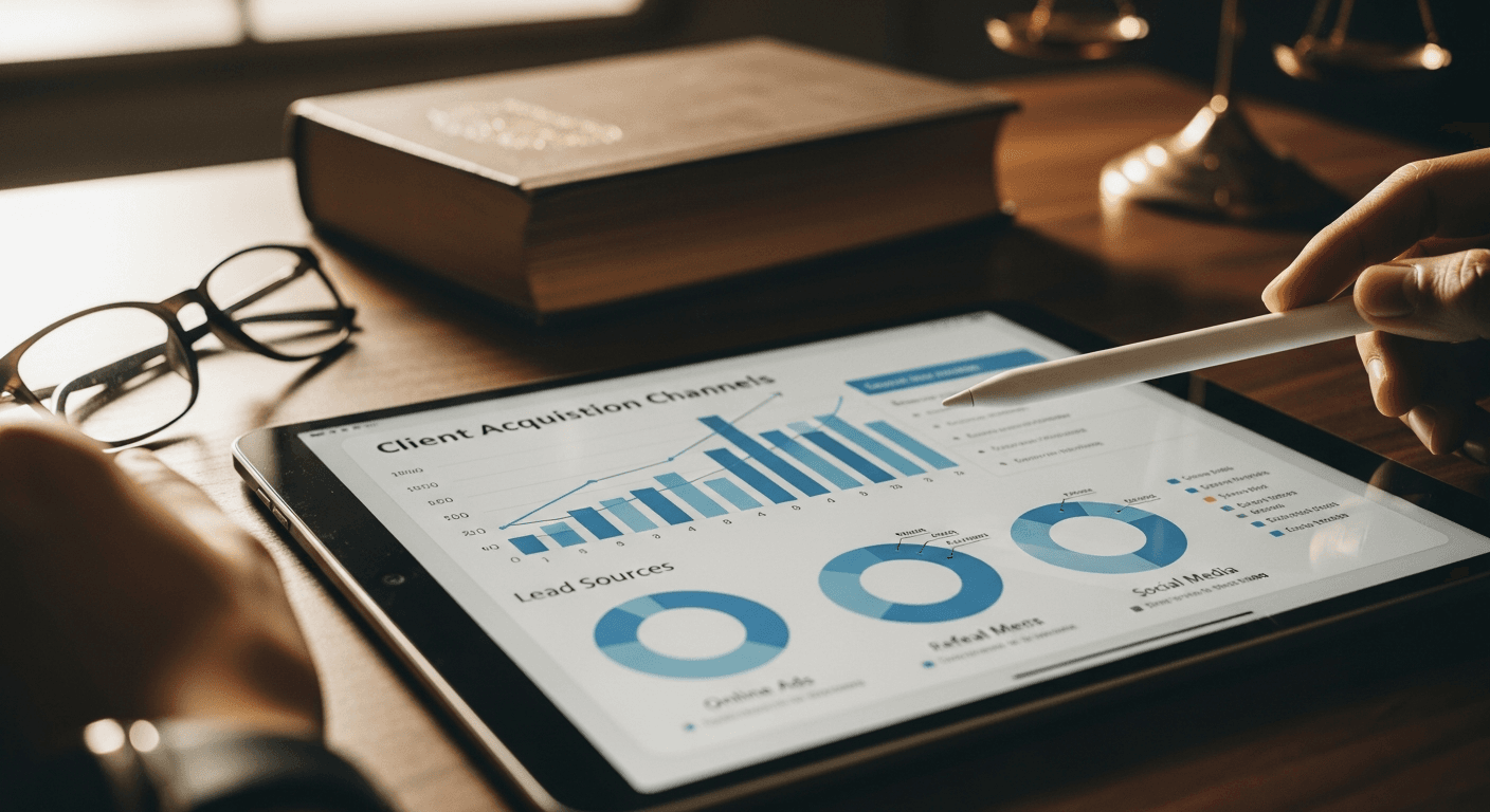 Página web de abogado mostrando publicidad digital efectiva para captar clientes