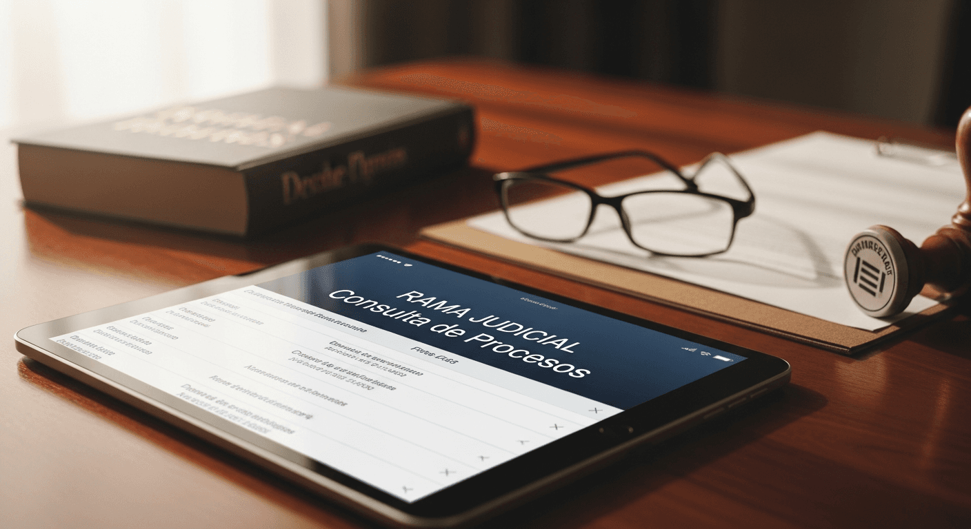 Resultados de búsqueda mostrando lista de procesos con radicados, juzgados y estados procesales