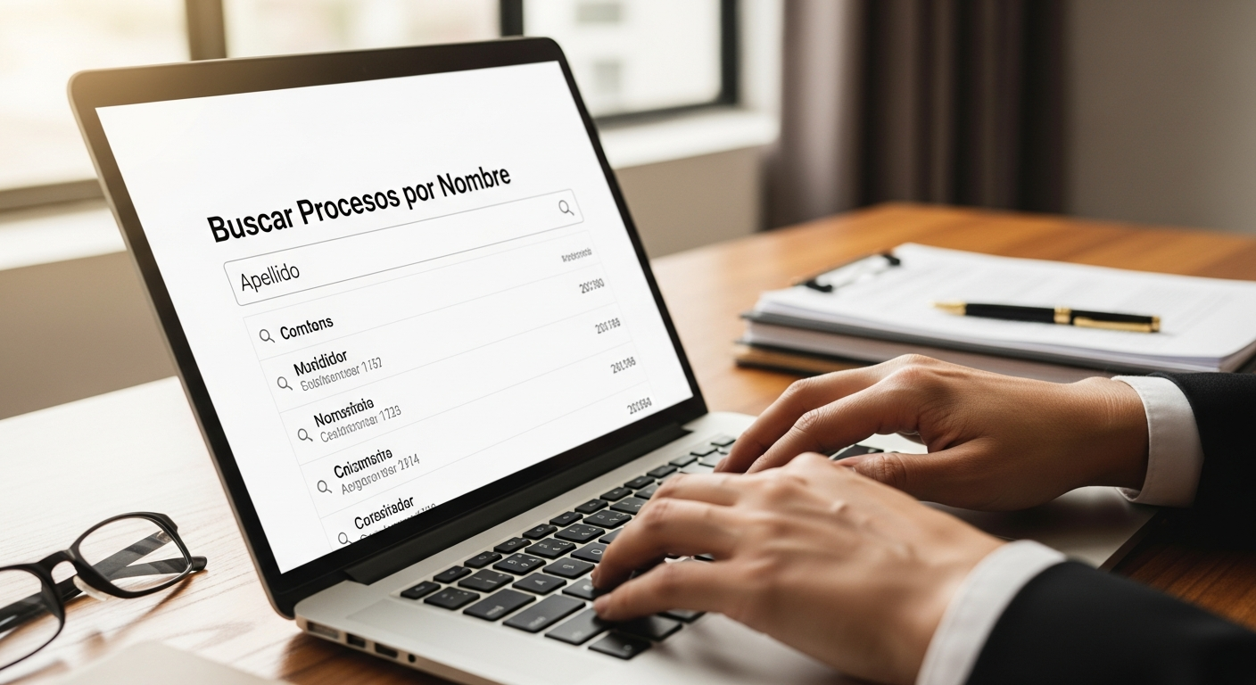 Resultados de búsqueda por apellido en el sistema judicial colombiano